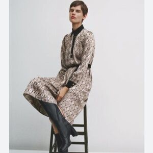 Zara paisley printed pattern dress